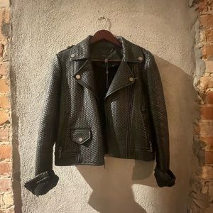 BGBC MaxAzria ostrich leather jacket